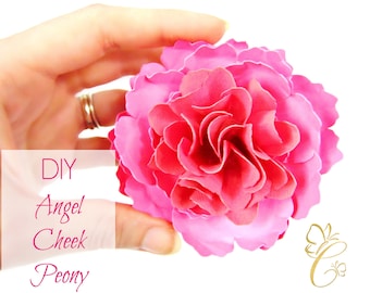 Angel Cheek Peony Paper Flower Templates  DIY Paper Flower Kit SVG Cut Files and Printable PDF Templates