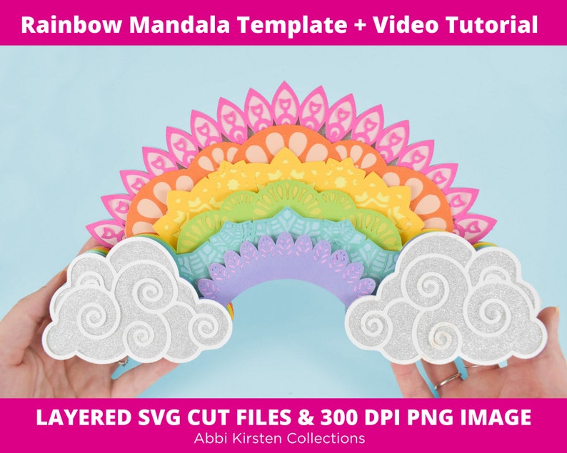 Download Rainbow Mandala SVG Cut File 3D Layered Mandala Art ...