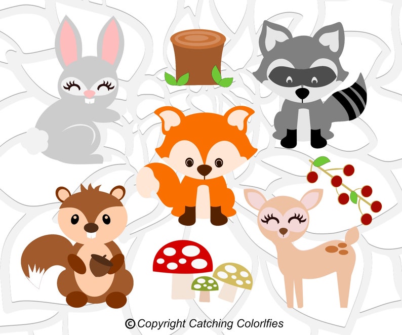 Woodland Animals Baby Shower SVG Cut Files Cute Woodland ...
