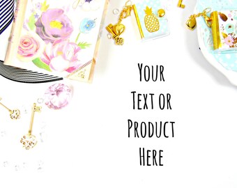 Styled Photography, Stock Photos, Modern Book Styled Photography, Pastel white desktop, Website banner, Desk background Mockup