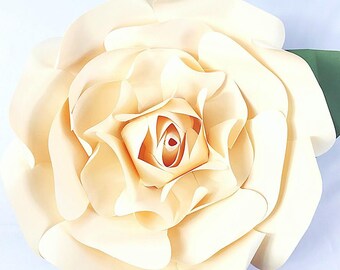 Large Paper Rose Templates and Tutorial Giant Paper Flowers Paper Roses Printable Paper Flower Templates, Instant Download