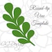 Round-tip Vine Leaf Template, Paper Vine Templates, Paper Leaf Template ...