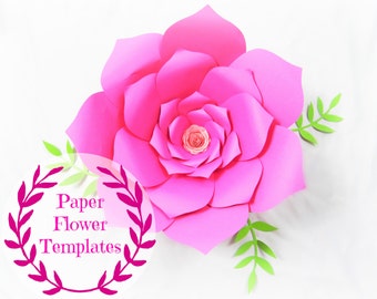 DIY Wedding Paper flowers- Flower templates- SVG cut files- Backdrop flowers - Giant paper flowers- paper flower template- Wedding decor