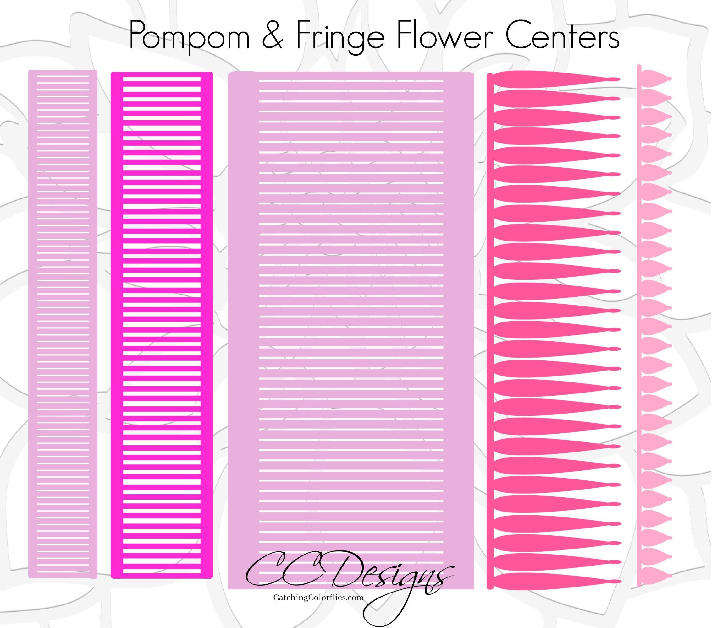 Download Pompom Paper Flower Center SVG Template Large Paper Flower ...