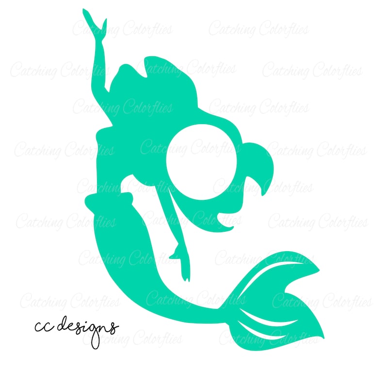 Mermaid Monogram SVG Cut File SVG cut files to use with | Etsy