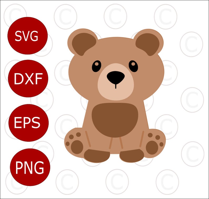 Download Baby Bear SVG Cut File Cute baby woodland animal SVGs Cut ...