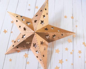 DIY Paper Lanterns, 3D Paper Stars, Baby Shower Decor, Wedding Lanterns, Paper Decor, Chinese Lantern