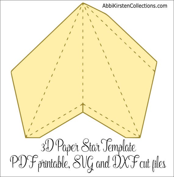 3D Paper Star Template: Paper Star Instructions and Free Template