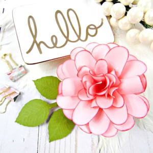 Modelos de flores de dália de papel, flores de papel DIY, arquivos de corte de flores de papel SVG, flores de casamento, decoração de casamento