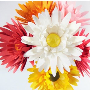 Paper Flowers- Daisy Flower Templates-  SVG Flower Cut files- SVG files for Cricut- SVG files for Silhouette- Baby Shower Decor