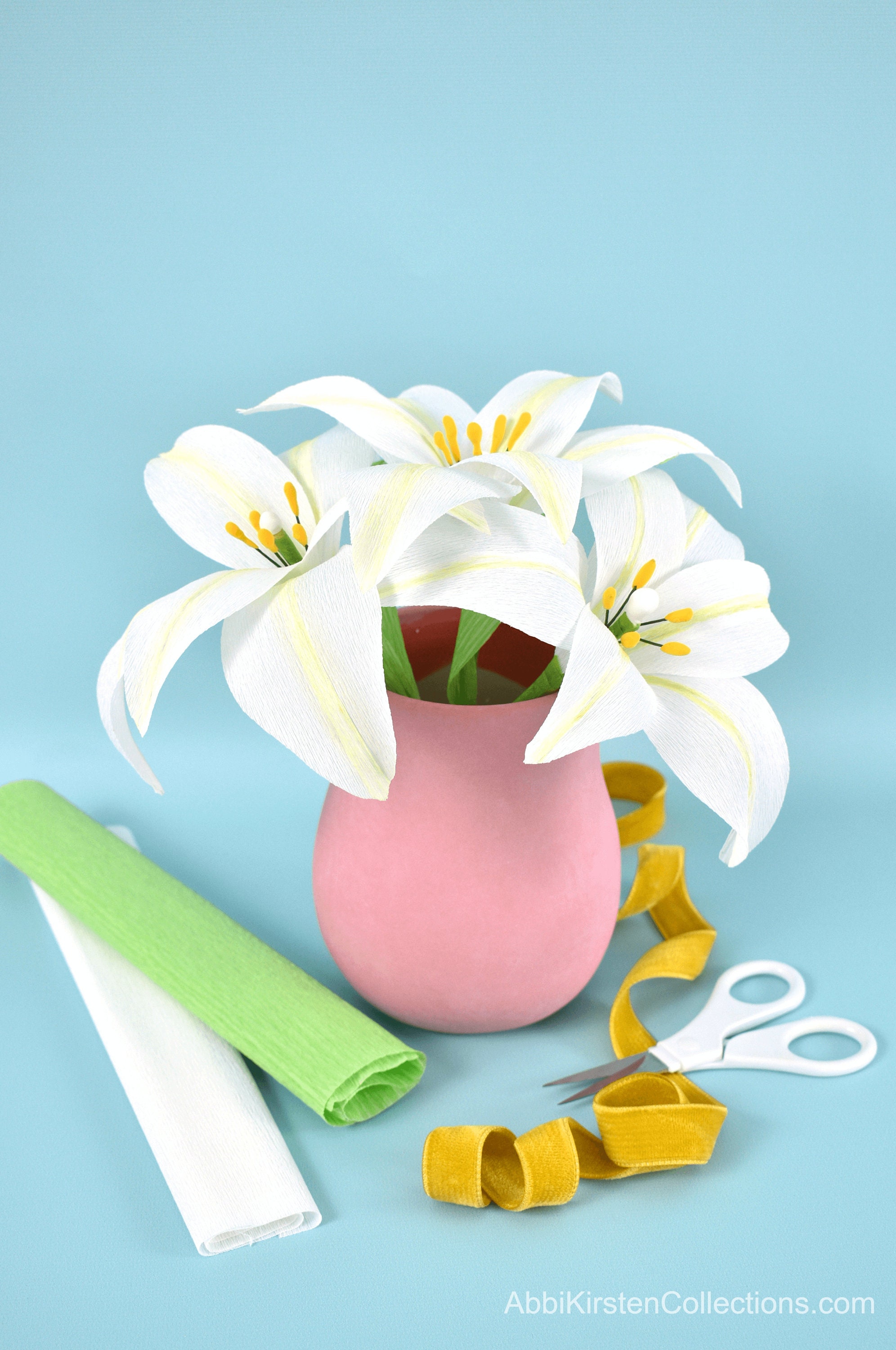 Crepe Paper Easter Lily Template and Tutorial Lily SVG File | Etsy