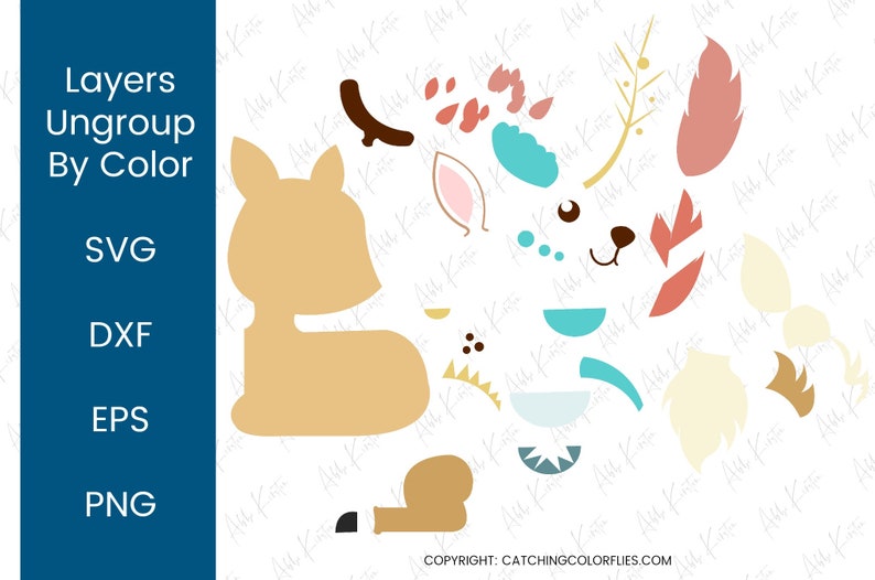 Download Boho Woodland Animal SVG Cut Files Cute Woodland Forest | Etsy