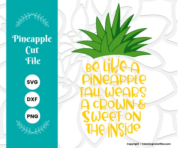 Pineapple Svg Be Like A Pineapple Tall Wears A Crown And Sweet On The Inside Tshirt And Tumbler Decals Instant Download By Catching Colorflies Catch My Party