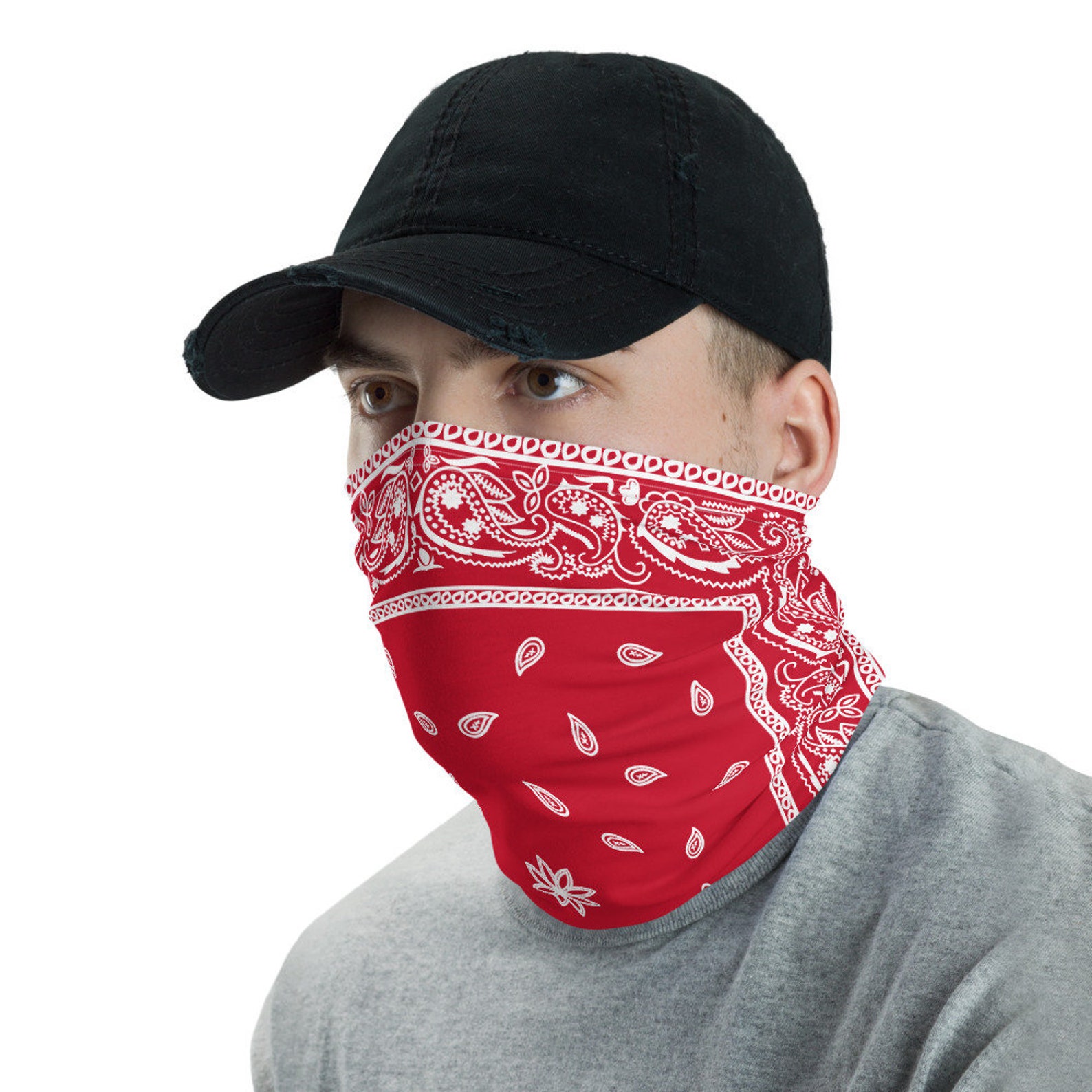Original Bandanna Print Pattern Reusable Face Mask Cover | Etsy