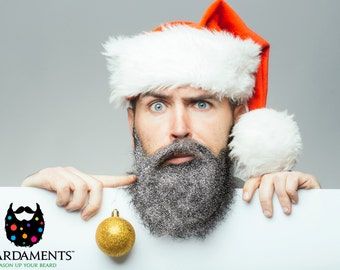 Beard Glitter Kit - 4 Colors Availabe! Red Green Gold Silver -Glitter Beard Decembeard Beard Season Christmas Beard Baubles Beard Decoration