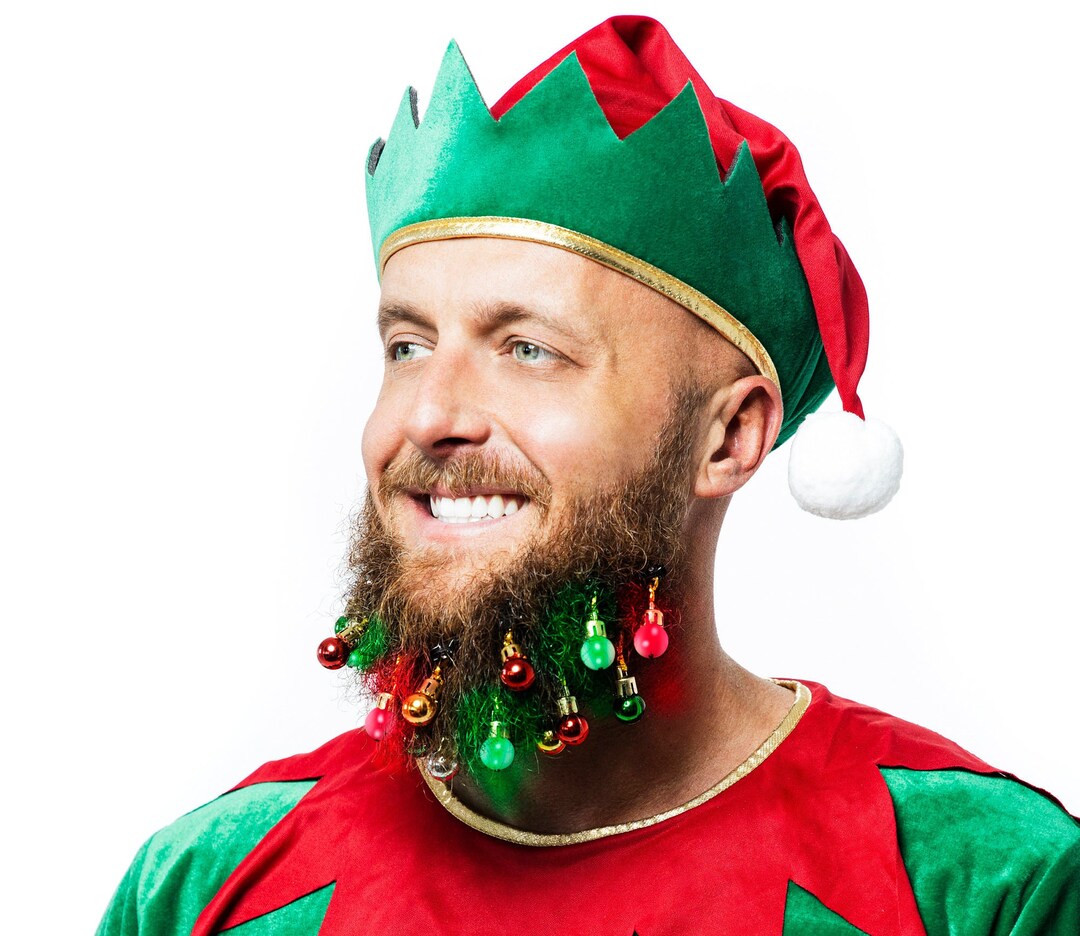 Beardaments Light up Beard Ornaments 16 Pc With Mini Clips Etsy