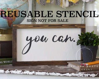 you can. STENCIL | Laser Cut || Reusable || Multiple Sizes || Fast Shipping