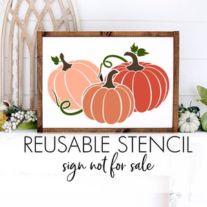 Triple Pumpkin STENCIL | Laser Cut | Reusable | Multiple Sizes