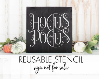 Hocus Pocus REUSABLE STENCIL | Halloween Fall Stencil | Multiple Sizes | Fast Shipping | International Shipping