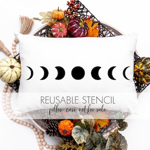 Moonphase horizontal STENCIL a Reusable DIY craft stencil for your wood signs, walls, cakes & whatever else you can think of.
