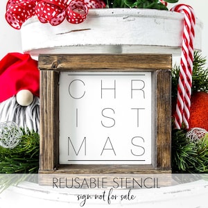 Christmas STENCIL- a Reusable DIY Craft Stencil that comes in multiple sizes