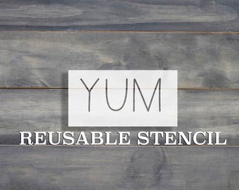 Yum STENCIL | Laser Cut | Reusable | Multiple Sizes | Fast Shipping | International