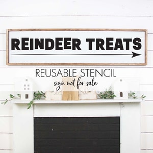 Reindeer Treats STENCIL a Reusable DIY Craft Stencil for the Holidays that comes in multiple sizes