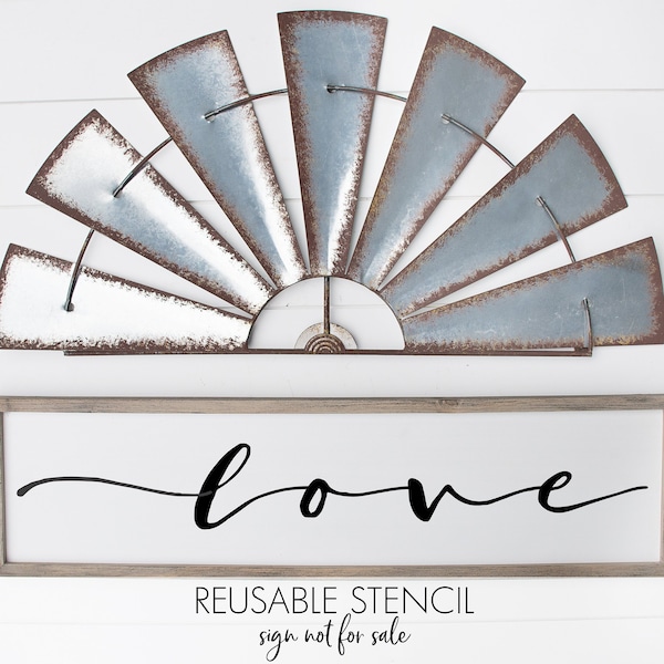 Love Stencil a Reusable laser cut DIY Craft stencil available in many sizes
