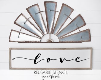 Love Stencil a Reusable laser cut DIY Craft stencil available in many sizes