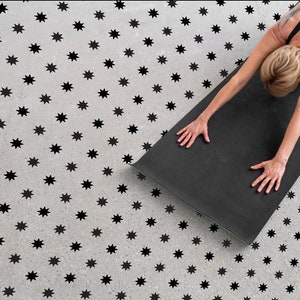 Star Designed Tile, Flooring or Wall STENCIL Pattern 108- a Reusable DIY Stencil for making over your floors or walls for less!