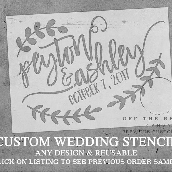 Wedding Stencils Etsy