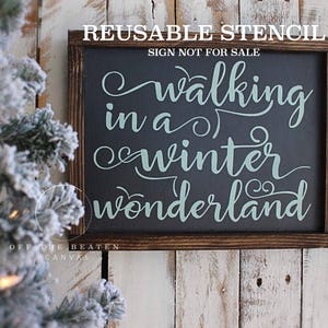 walking in a winter wonderland STENCIL | Laser Cut | Reusable | International Shipping | Winter Christmas Stencil