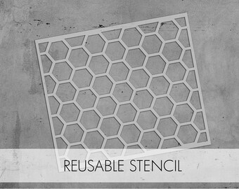 Honeycomb STENCIL una plantilla reutilizable de bricolaje para todas sus creaciones de letreros, paredes y muebles.