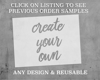 Custom Stencils Up to 34" by 45" | Custom Stencil | Reusable