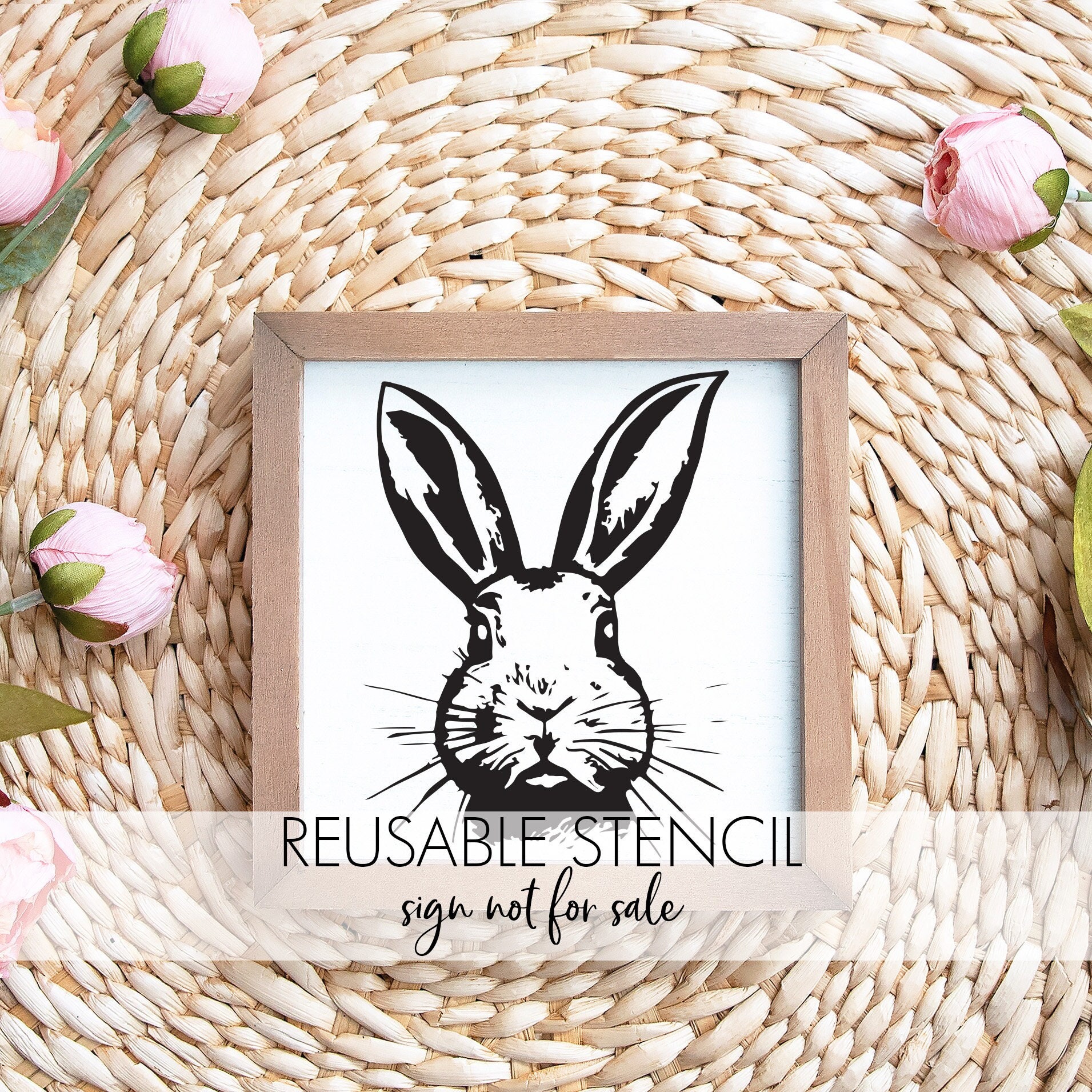 1pc Easter Bunny Face Stencil Reusable Cute Rabbit Eye and Ear Drawing  Stencil Easter Theme Decoration Stencil
