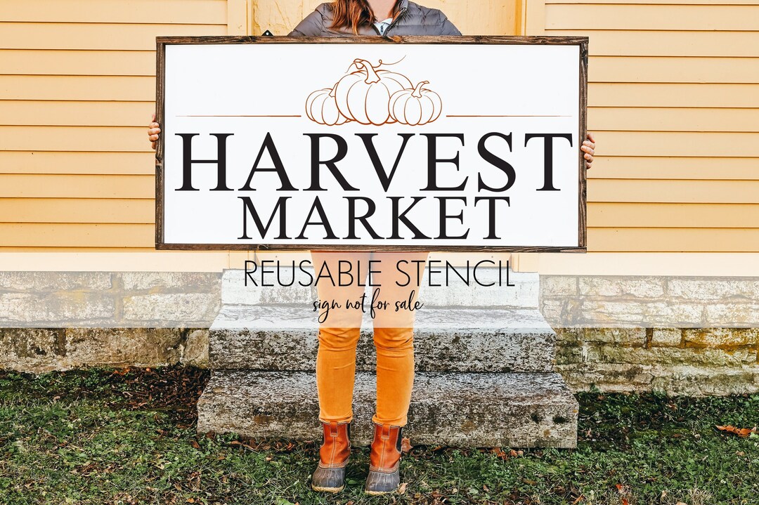 Harvest Market STENCIL a Reusable DIY Craft Stencil for Your Fall Signs ...