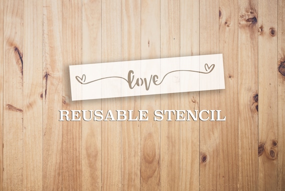 Laser Cut STENCIL Fast Shipping Reusable Multiple Sizes Love Daily International More