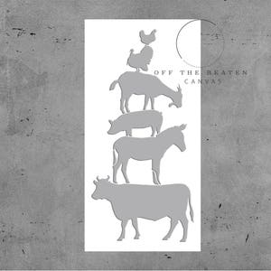 Farm Animal Stack - STENCIL | Laser Cut || Reusable