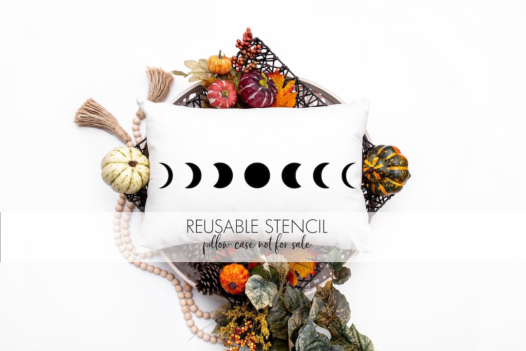 Moonphase Horizontal STENCIL a Reusable DIY Craft Stencil for Your Wood ...