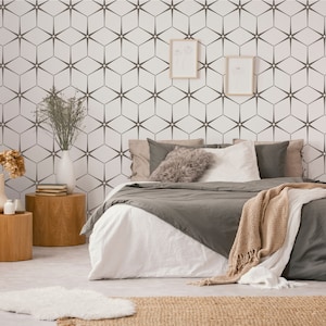 Geometric Hexagon Star Flooring or Wall STENCIL Pattern 103- a Reusable DIY Stencil for making over your concrete floors or walls for less!