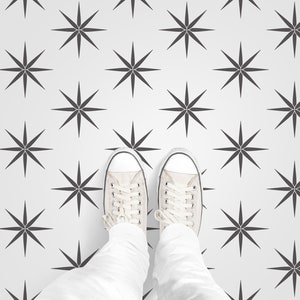Geometric Star Tile, Flooring or Wall STENCIL Pattern 101- a Reusable DIY Stencil for making over your floors or walls for less!