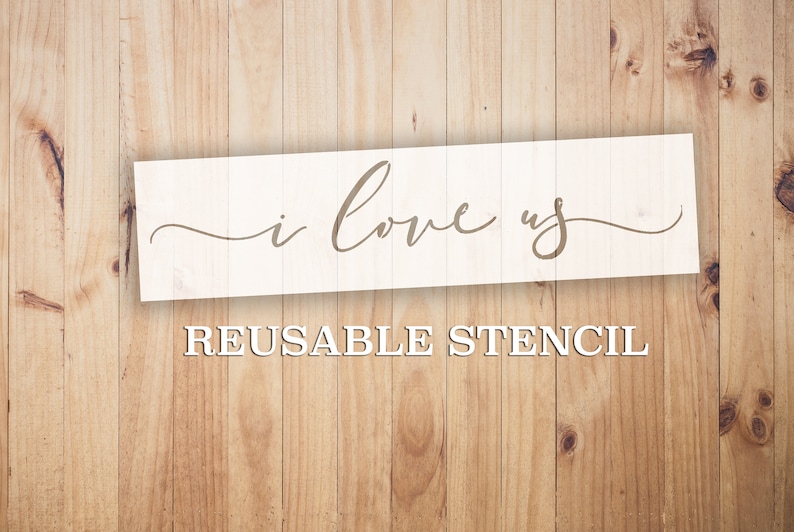 I love us STENCIL Reusable Multiple Sizes Laser Cut International Fast Shipping