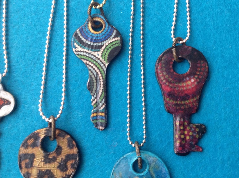 Personalized key chain personalized key key necklace vintage key custom order