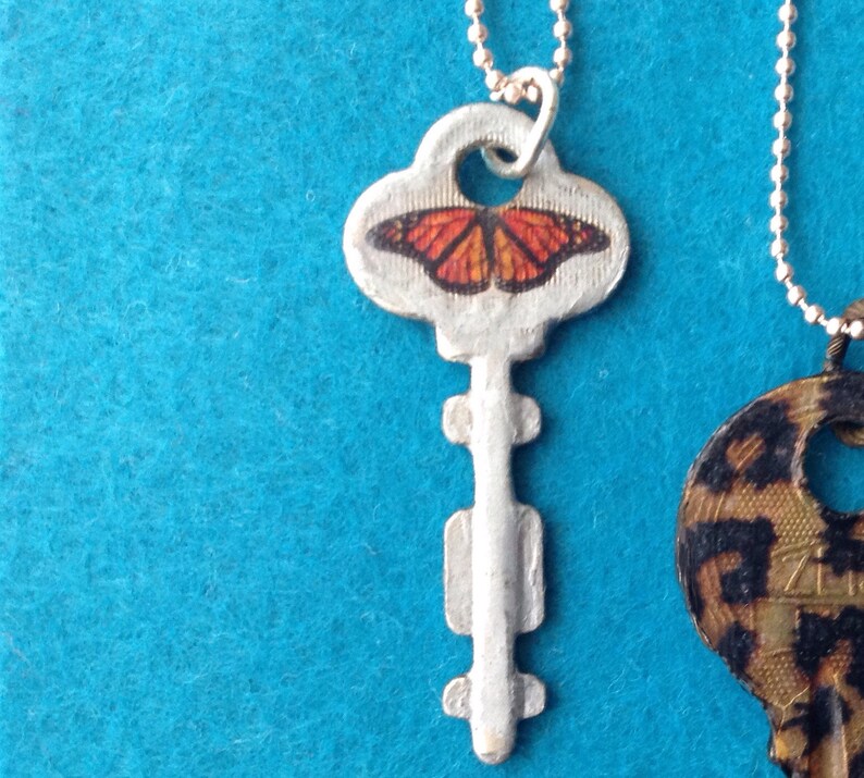 Personalized key chain personalized key key necklace vintage key custom order