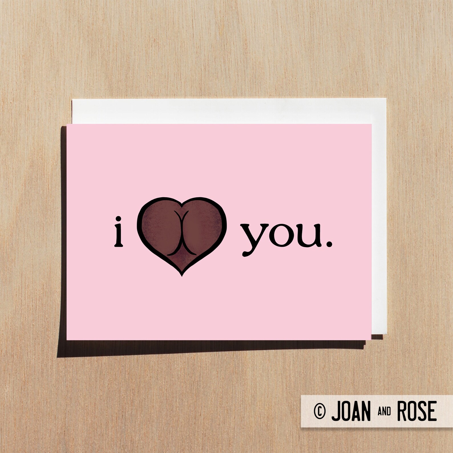 I Love You and Your Butt Greeting Card Funny bottom love | Etsy