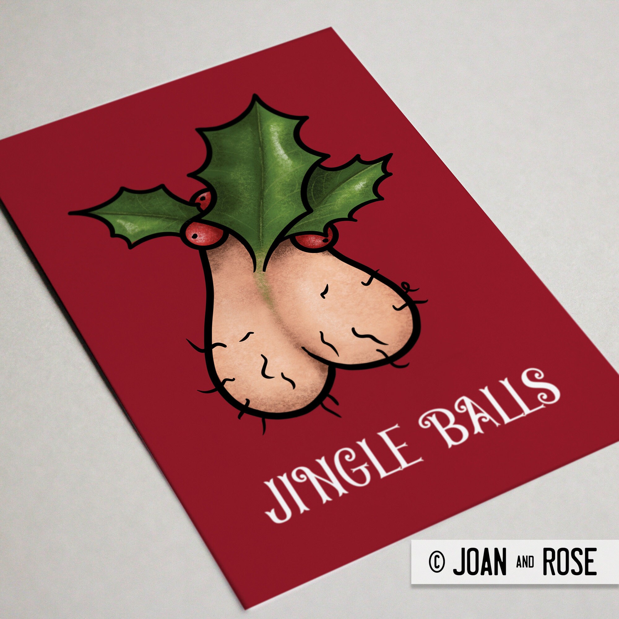 Jingle Balls Christmas Greeting Card Funny rude Xmas card | Etsy