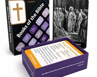 Books of the Bible (New Edition) | Enhanced Woodcut Illustrations | Color-Coded Divisions