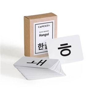 Korean Alphabet - Hangul (with stroke-order diagrams and example words)