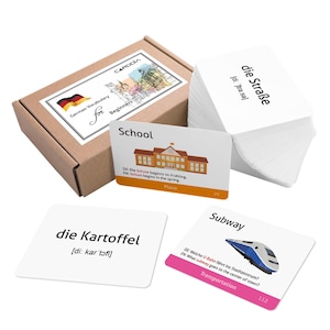 German Vocabulary Educational Flashcards for Beginners