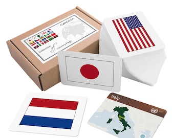 Country Flags Flashcards: Educational Geography Cards